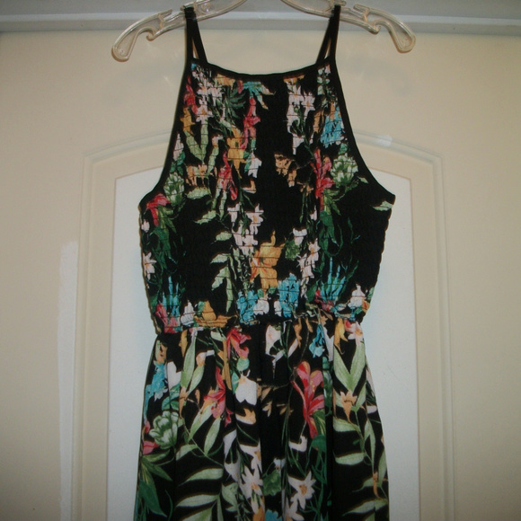 COLORS & FLOWERS SHEERED SEXY DRESS XHILARATION XS - Picture 2 of 6